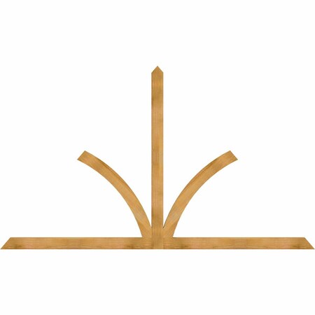 Ekena Millwork Richland Rough Sawn Timber Gable Bracket, Western Red Cedar, 108"W x 63"H x 2"D x 4"F, 14/12 Pitch GBW108X63X0204RIC00RWR